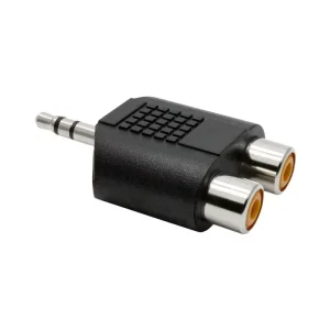 مبدل دو RCA به جک 3.5 میلی متری مدل 352 | مشکی