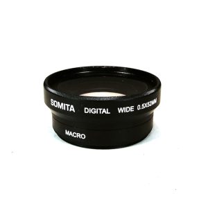 مبدل و تبدیل لنز سوپرواید SOMITA WIDE 0/5X به همراه فیلتر کلوزآپ MACRO x4 دهانه لنز 52mm